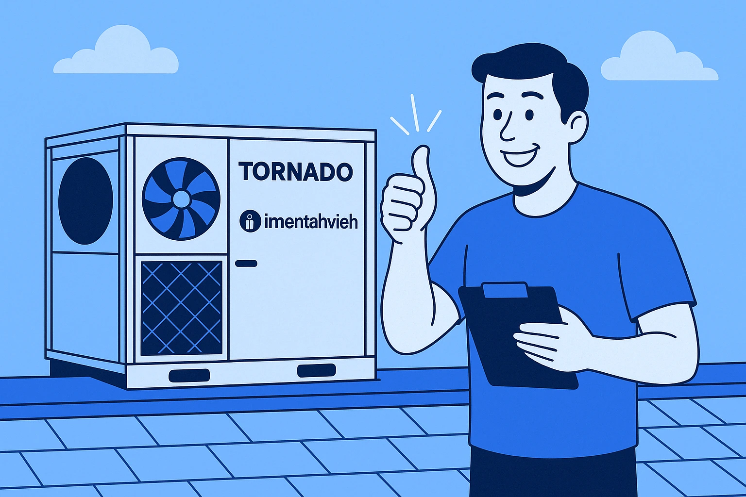 ایرواشر پشت بامی مدل Tornado
