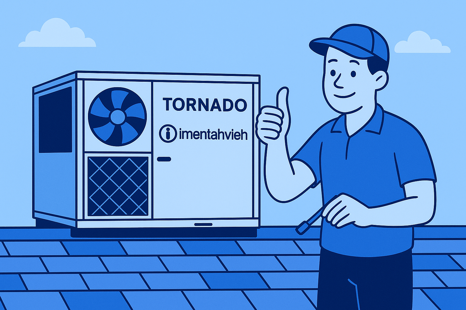 دستگاه زنت پشت بامی مدل Tornado